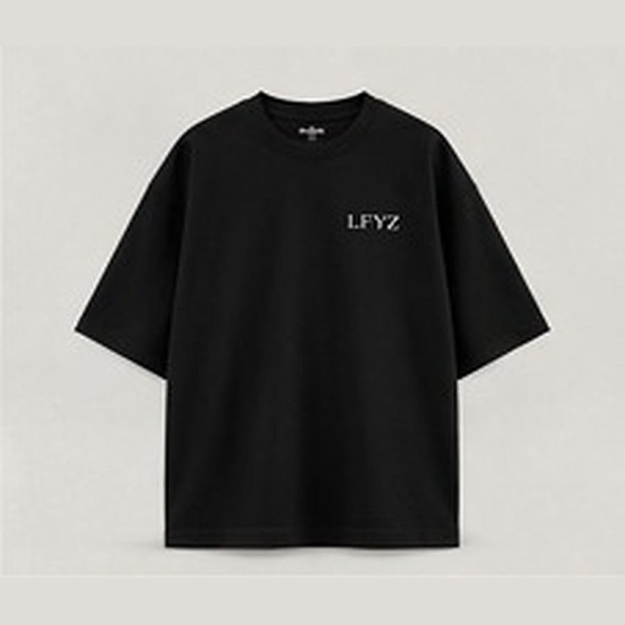 LFYZ 基础黑色 T 恤